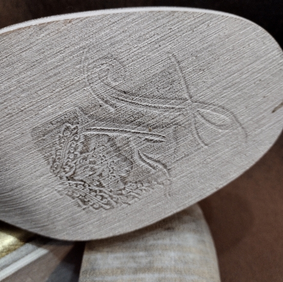 NWOB Free People Essential Gold Tall Slouch Boot Women's 37. US 6.5 Metallic - Picture 6 of 11